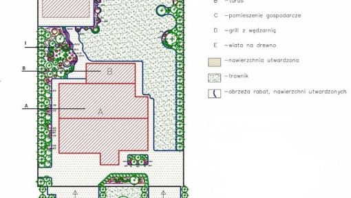 Mały ogród z funkcją reprezentacyjno-wypoczynkową