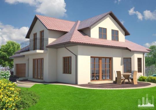 Projekt ogrodu rodzinnego rys. SPAZIO - architektura krajobrazu