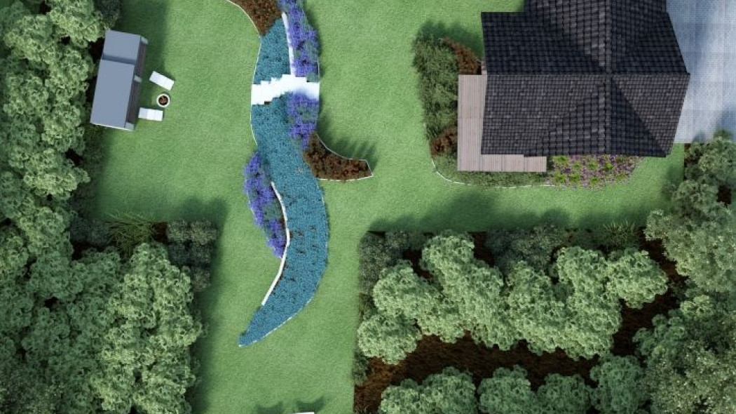 Ogród na zboczu - projekt ogrodu na skarpie