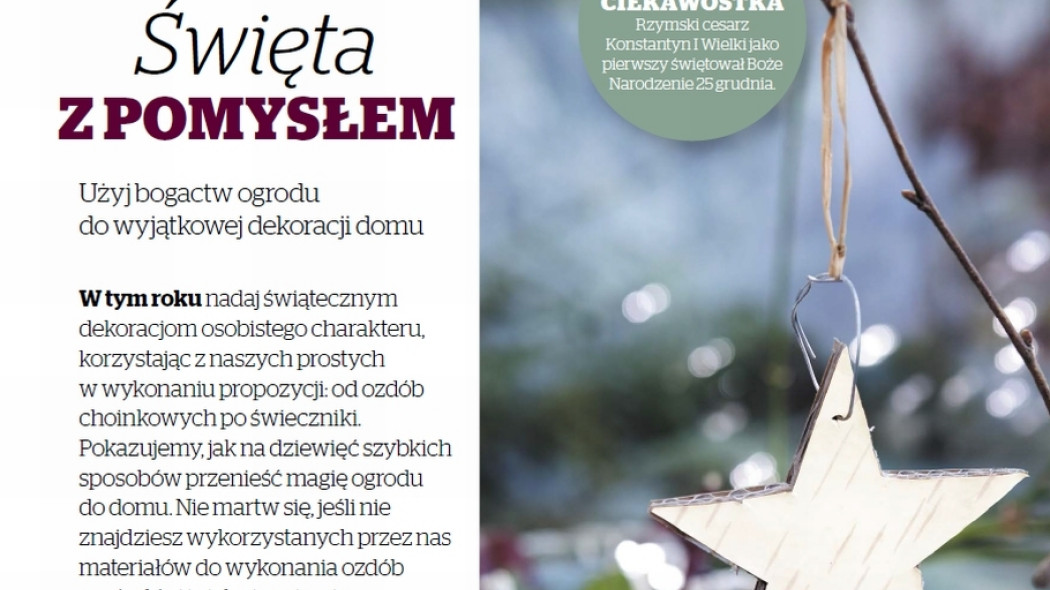 Święta z pomysłem - gwiazdkowe ozdoby