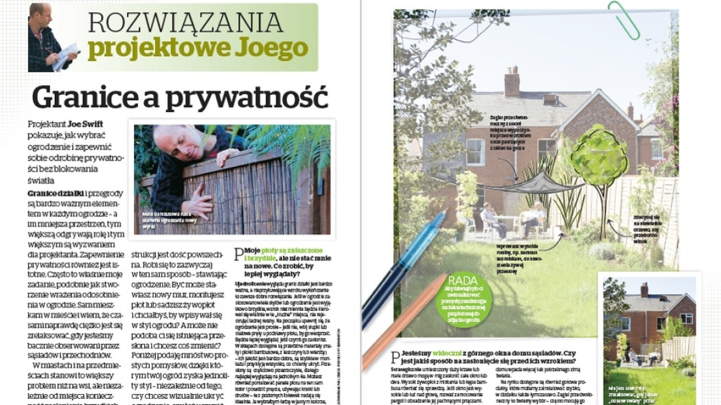 Projekty Joego - Granice a prywatność - Gardeners World Polska 5-2017