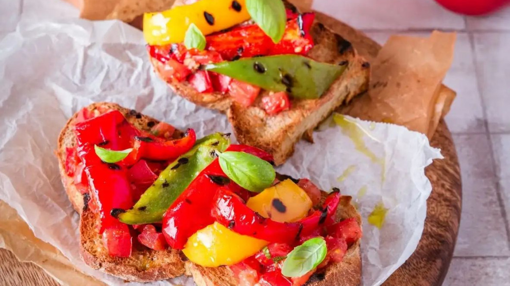Bruschetta z grillowana papryka