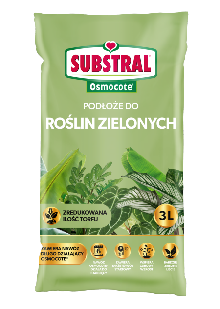 Substral - Gotowe podłoże do roślin zielonych z długodziałającym nawozem Osmocote