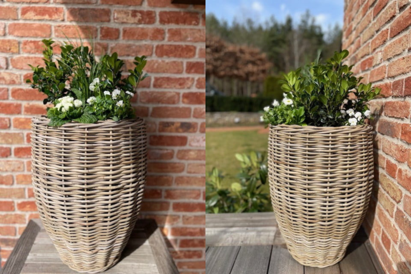 Donica DRYPOT VASE szara fi 44cm x 62cm
