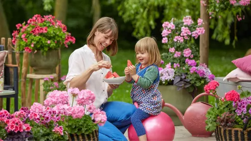 Wspólny ogród z dziećmi? Tak, z pelargoniami w roli głównej