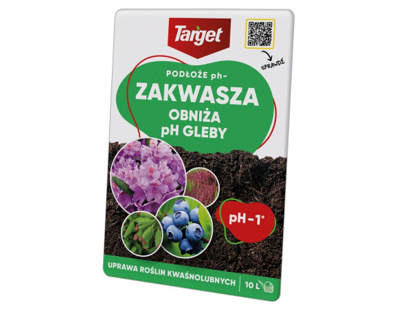 Podłoże ph- Zakwasza Obniża pH gleby