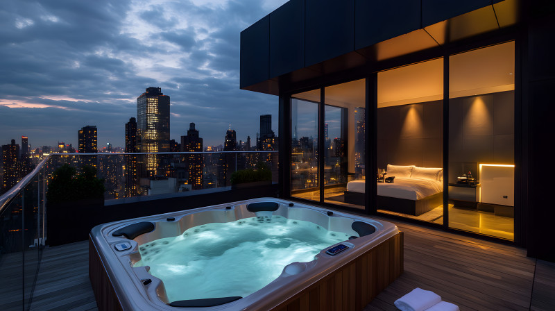 Jacuzzi na balkonie