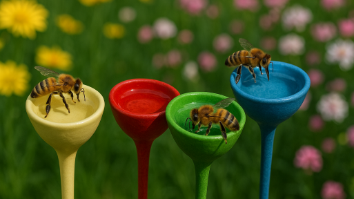 Małe, kolorowe kieliszki pomagają pszczołom. Co to są "bee cups" i czemu warto je mieć?
