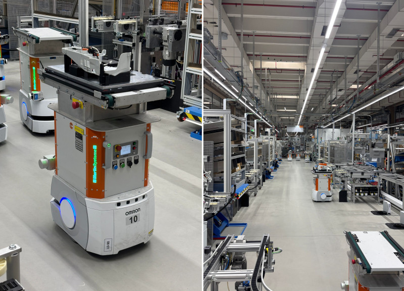 Podczas wizyty w zakładzie produkcyjnym mogliśmy zobaczyć, jak STIHL wdraża nowoczesny system produkcji matrix, który zastępuje tradycyjne linie montażowe. Produkcja odbywa się w układzie elastycznych, samodzielnych stacji roboczych, między którymi komponenty są przemieszczane automatycznie.