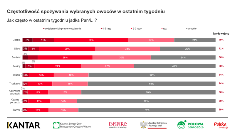 Badania konsumpcji owoców KANTAR Sierpień 2025