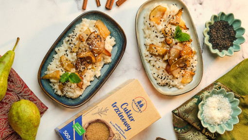 Gruszka Sticky Rice – to połączenie zaskakuje. Oto jesienny hit deserów!