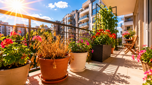 Balkon nagrzewa się jak patelnia? Te błędy sprawiają, że rośliny padają po jednym upale